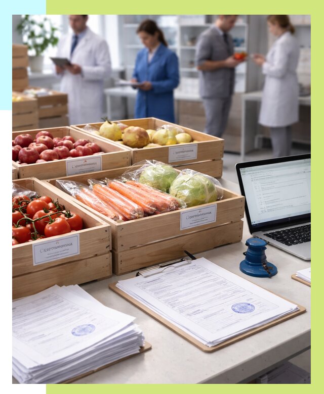 Сертификация овощей и фруктов в Белореченске от 8622 р. | Алешин-Блч