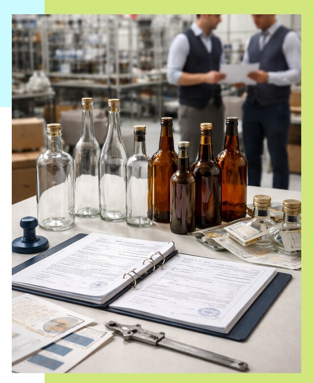 Сертификация стеклянных бутылок в Белореченске от 25360 р. | Алешин-Блч
